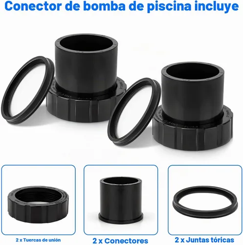 Vista 6 de SPX3200UNKIT - Kit de conexión de unión para Hayward Select, conexión de unión de bomba para Hayward Tristar, Northstar, bombas EcoStar, filtro