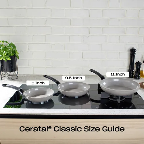 Vista 7 de Fissler Ceratal Classic - Sartén antiadherente de cerámica de 8 pulgadas, color gris cálido, fabricado sin PFAS