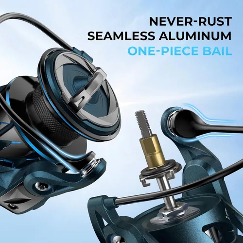 Vista 8 de KastKing MegaJaws Elite Spinning Fishing Reel - 6.2:1/5.2:1 Gear Ratio Fishing Reel, 39.5Lbs Max Drag, Ultra Lightweight & Powerful, 10+1 Stainless