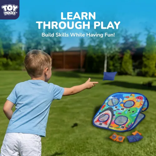 Vista 3 de TOY Life Toddler Outdoor Toys for Kids Ages 4-8, Bean Bag Toss, Outside Yard Games for Kids Cornhole, Indoor Lawn Backyard Games Birthday Family