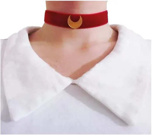 Vista 2 de Ziper Gargantilla Usagi de luna roja para Halloween, cosplay, gargantilla
