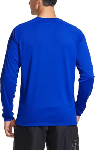 Vista 2 de TSLA - Camisetas de protección para hombre con protección FPU 50+, FPU UV, de ajuste holgado y manga larga, para natación, correr, entrenar fresco