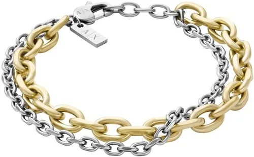 Vista 8 de A X Armani Exchange - Pulsera de cadena de acero inoxidable para hombre