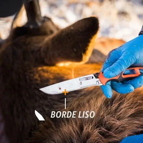 Vista 8 de Gerber Gear Randy Newberg EBS - Cuchillo de caza duradero y liviano con cuchillas intercambiables - Cuchillo premium para el campo para Naranja