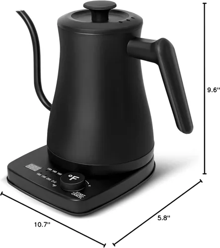 Vista 7 de Hervidor eléctrico de cuello de cisne con control de temperatura, 1 L, 8 ajustes preestablecidos variables, hervidor de café, calentamiento rápido