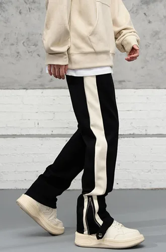 Vista 20 de Pantalones deportivos de gamuza sintética para mujer, pantalones de baile acampanados para hombre