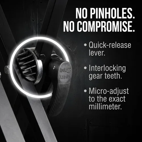 Vista 4 de RockJam Xfinity - Soporte para teclado de piano de alta resistencia, doble X, premontado, infinitamente ajustable con correas de bloqueo