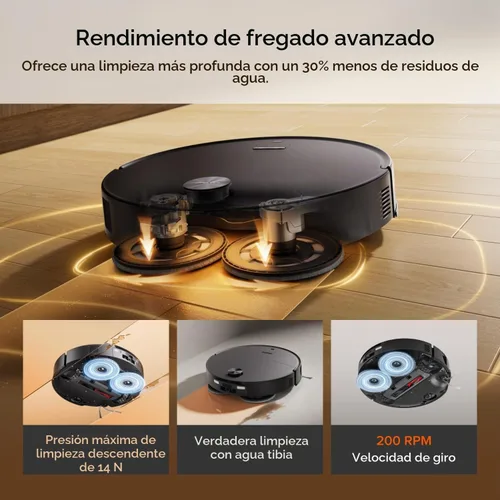 Vista 7 de roborock 2026 New Qrevo Edge 3 Pro Robot Vacuum and Mop, 36000 Pa Suction Black