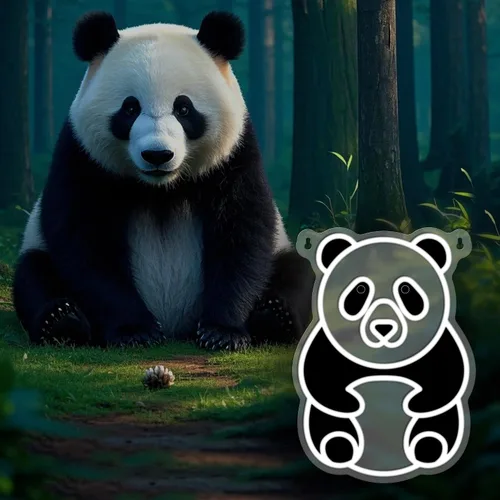 Vista 6 de YuanDian Letrero de neón de panda, luces de neón de animales para dormitorio, sala de estar, decoración de pared, regalos de fiesta de cumpleaños