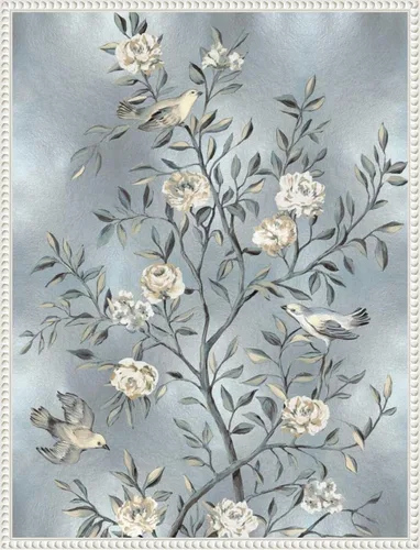 Vista 16 de Amanti Art Lienzo enmarcado para pared, 24 x 18 pulgadas, chinoiserie en plata III por Renee Campbell, lienzo enmarcado para pared, obras de arte