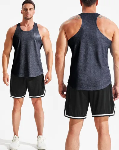 Vista 25 de NELEUS Camiseta sin mangas para hombre para entrenamiento, correr, gimnasio, atlética