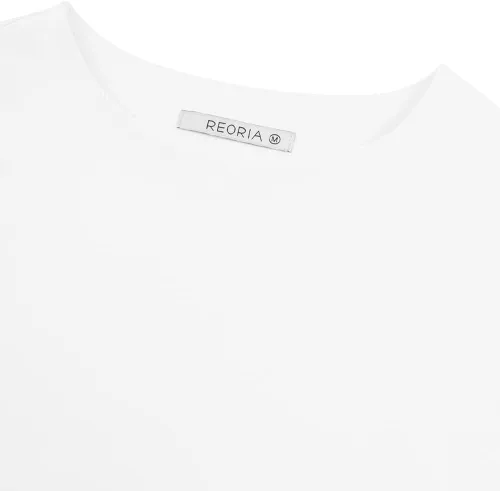 Vista 5 de REORIA Lindas camisetas ajustadas de manga corta con cuello alto y doble forro para mujer
