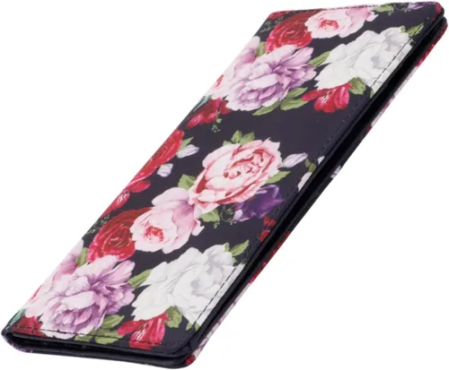 Vista 70 de HUA ANGEL Billetera ultra delgada para mujer, con bloqueo RFID, tarjetero de crédito, plegable, largo, hebilla magnética, billete para mujer, Owl