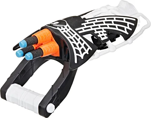 Vista 9 de SPIDER-MAN Marvel Symbiote Tri-Shot Blaster y Máscara, Guantelete y Máscara de Juego de Rol para Complementos de Disfraz, Juguetes de Superhéroe