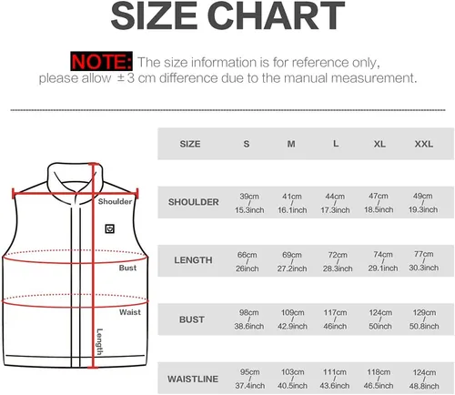 Vista 6 de Heated Vest for Men and Women with Battery Pack Rechargeable Heated vests Warming Lightweight Heating Vest