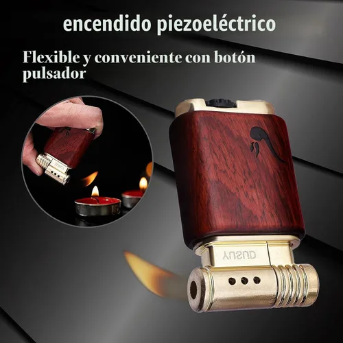 Vista 3 de Yusud Encendedor Vintage de Trinchera, Encendedor Fresco de Butano Recargable, Encendedor Antiguo con Tapa, Encendedores de Mesa de Llama Suave