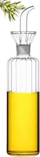 Vista 8 de Botella dispensadora de aceite de vidrio de 5 onzas, sin embudo necesario decantador de cruet