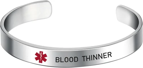 Vista 29 de LoEnMe Jewelry Pulseras de alerta médica personalizadas para hombres y mujeres, personalizable, grabado gratuito, acero inoxidable, pulsera