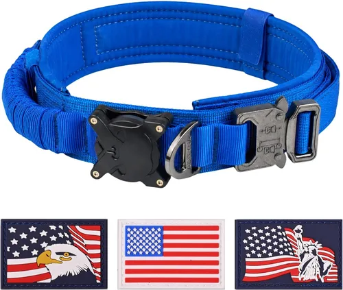Vista 4 de ADITYNA Tactical Dog Collar for XL Dogs with Waterproof AirTag Holder