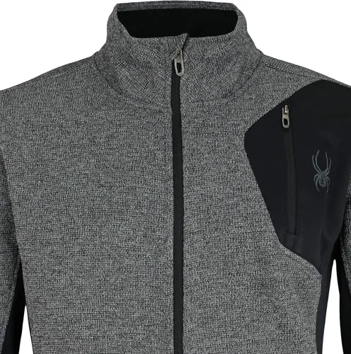 Vista 2 de Spyder Raider - Suéter con cremallera completa para hombre, color carbón jaspeado-F20, talla M