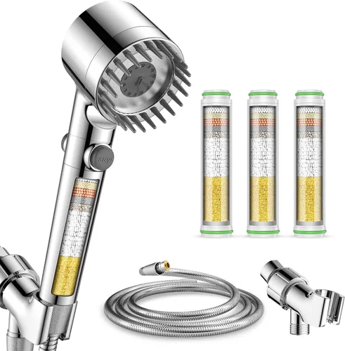Vista 17 de Filtered Shower Head with Handheld 4PCS Filters ShowerHead