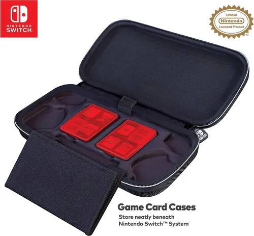 Vista 6 de RDS Officially Licensed Nintendo Switch Deluxe OLED, Nintendo Switch, & Switch Lite Game Traveler Case - Purple Ballistic Nylon, Viewing Stand, &