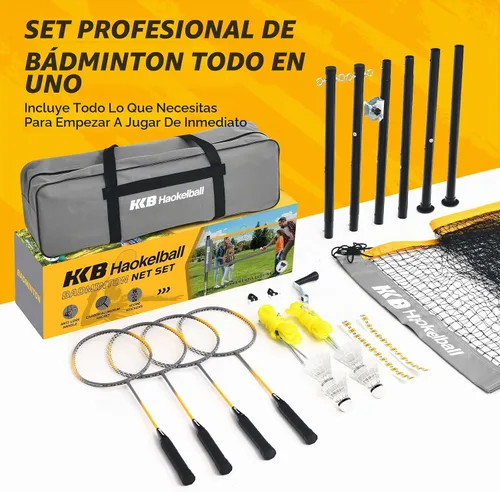 Vista 6 de Haokelball Badminton and Volleyball Net Set with Rackets for Backyard