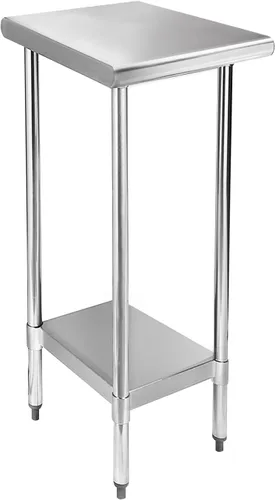 Vista 19 de STABLEINK Mesa de acero inoxidable con protector contra salpicaduras de 30 Con Backsplash