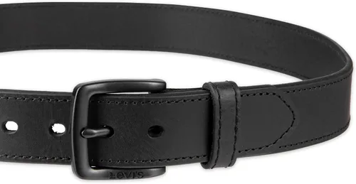 Vista 3 de Levi's Cinturón casual de doble remache para hombre Negro