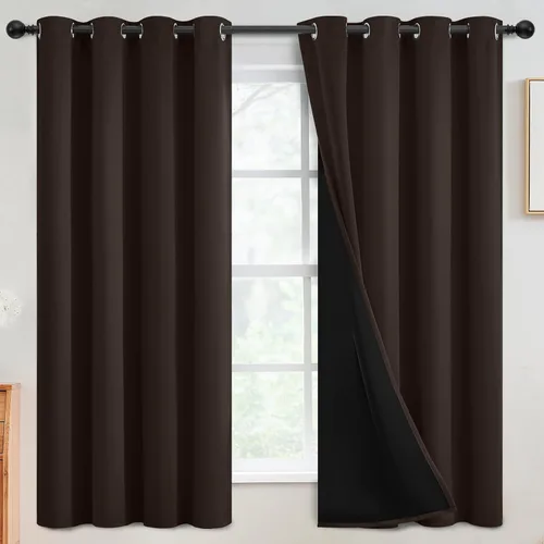 Vista 14 de SimpleHome - Cortinas opacas 100% para recámara, cortinas de ventana con ojales beige, con aislamiento térmico, cortinas de oscurecimiento