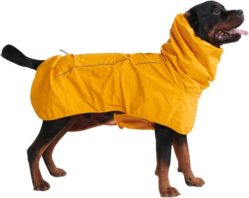 Vista 26 de Spark Paws - Chaqueta impermeable para perros, resistente al viento, para perros pequeños, medianos, grandes y extragrandes, traje reflectante