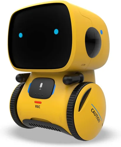 Vista 8 de KaeKid Robots para niños, robótico inteligente interactivo con sensor táctil, control de voz, reconocimiento de voz, canto, baile, repetición