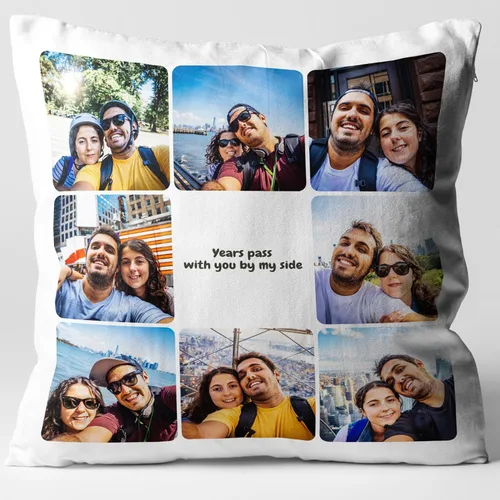 Vista 9 de Almohada personalizada con foto y texto - Regalo conmemorativo personalizado para la familia, aniversario, boda, almohada decorativa de 16 x 16