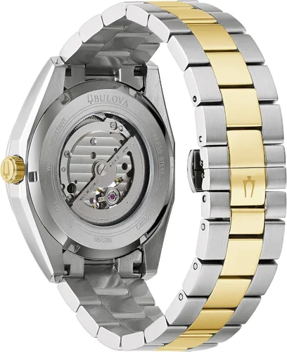 Vista 3 de Bulova Men's Classic Surveyor 3-Hand Automatic Watch, Hack Feature, Luminous Hand, Open Aperture, Screw-Back Case, 42mm