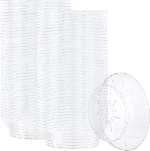 Vista 14 de PLASTICPRO - Recipientes desechables de plástico duro transparente de gran peso, tamaño para postre, para fiesta, de 6 onzas, paquete de 40
