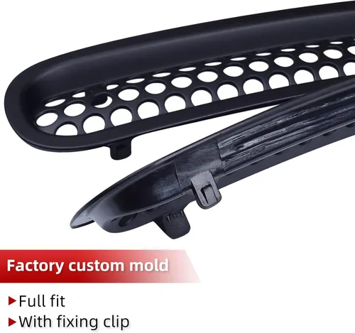 Vista 3 de Rejillas para Jeep Wrangler JK JKU 2007-2015, color negro mate
