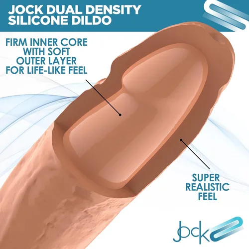Vista 4 de CURVE TOYS Consolador Jock de doble densidad de 6 pulgadas para hombres, mujeres y parejas. Consolador de silicona de alta calidad ultra realista