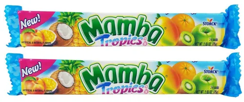 Vista 2 de Mamba - Caramelo masticable de frutas 2.65 onzas, 2 paquetes (masticables de fruta)