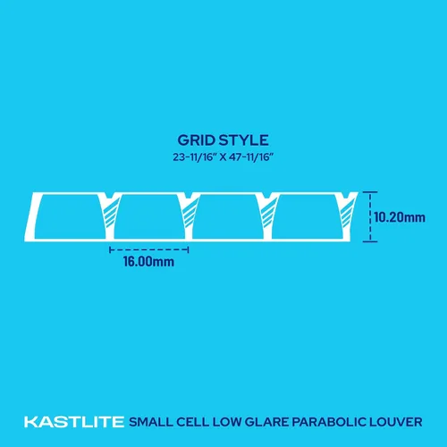 Vista 3 de KastLite Para-Lite - 1 cubierta de lámpara de techo parabólica – Difusor de lámpara superior de comodidad visual 23-11/16 pulgadas x 47-11/16