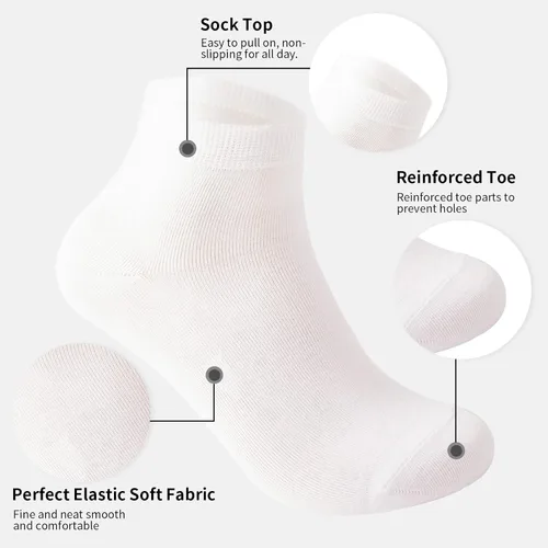 Vista 4 de J-BOX Calcetines de algodón para hombre, paquete múltiple, delgados, transpirables, cómodos, de verano, de corte bajo