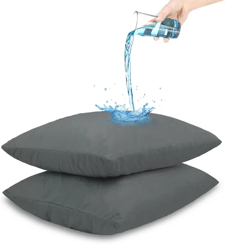 Vista 9 de Safe and Sound Protector de almohada impermeable con cremallera, funda de almohada suave y transpirable de microfibra tamaño estándar, funda