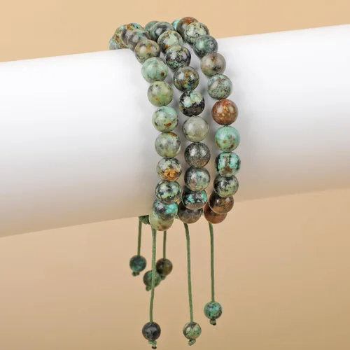 Vista 141 de AD Beads Pulseras de piedras preciosas unisex de 0.315 pulgadas (0.315 in), macramé curativo ajustable de 7 a 9 pulgadas Usa esta pulsera