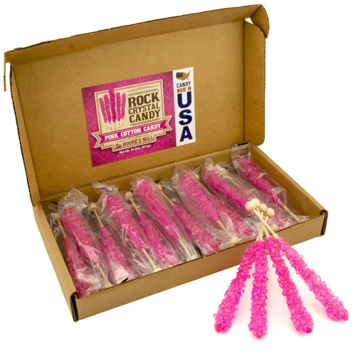 Vista 13 de Boone's Mill Palitos de caramelo de cristal de roca cereza negra 36 palos