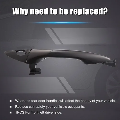 Vista 5 de X AUTOHAUX Manija de puerta exterior exterior delantera izquierda lado del conductor para Hyundai Elantra 2011-2016 826513X000 826523X000