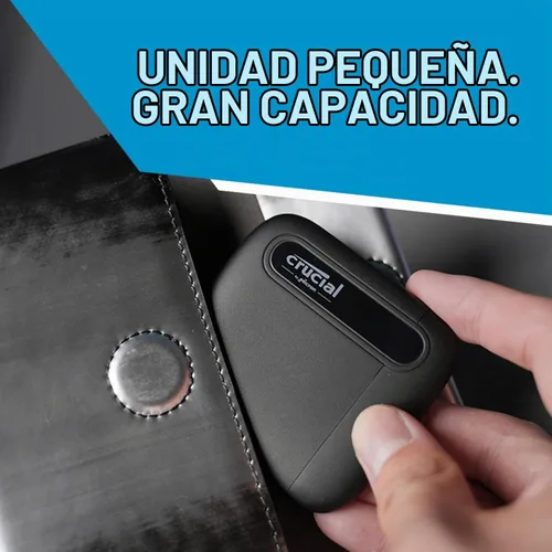 Vista 5 de Crucial X6 SSD portátil de 1 TB – Hasta 800 MB/s, USB 3.2 – Unidad externa de estado sólido para PC, Mac, PS5, Xbox – CT1000X6SSD9