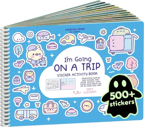 Vista 65 de Cupkin Libro de calcomanías de princesas para niños, un mundo mágico de Cupkin, artículos esenciales de viaje en avión para niños pequeños, más