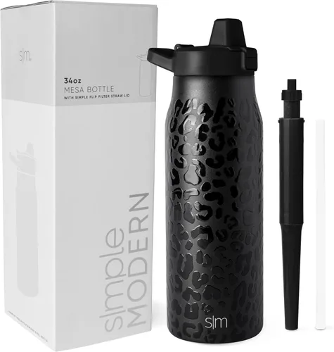 Vista 15 de Botella de agua filtrada Simple Modern Botellas de agua de viaje con filtro de carbono de acero inoxidable aislada Reutilizable para agua