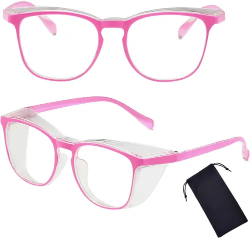 Vista 11 de Gafas de seguridad para hombres y mujeres, gafas de seguridad antivaho cómodas, bloqueo de luz azul, protección UV, enfermeras adultas