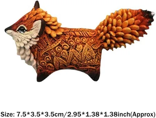 Vista 3 de gofidin Estatua de tótem de zorro regalo para amigos, animales, resina, manualidades, adornos, escultura, decoración del hogar, decoración