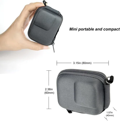 Vista 4 de SOONSUN Mini estuche rígido de transporte para GoPro Hero 13/12/11/10/9 Negro, estuche de viaje protector compacto de EVA